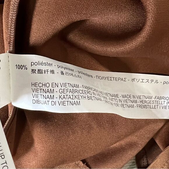 Zara Open Front Draped Lightweight Brown Jacket - Picture 6 of 6